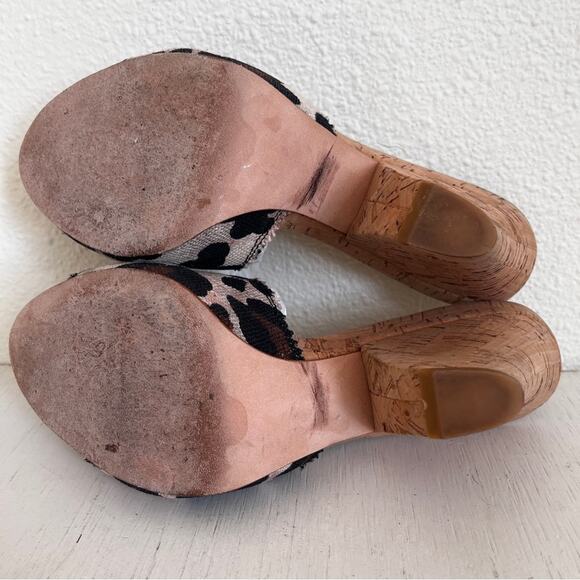 Stuart Weitzman animal print heeled slides size 8 - Picture 12 of 13
